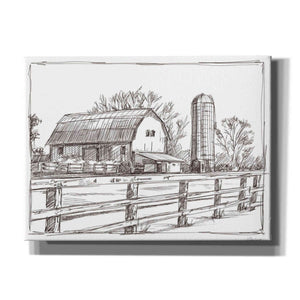 'Farm Sketch I' by Ethan Harper, Canvas Wall Art