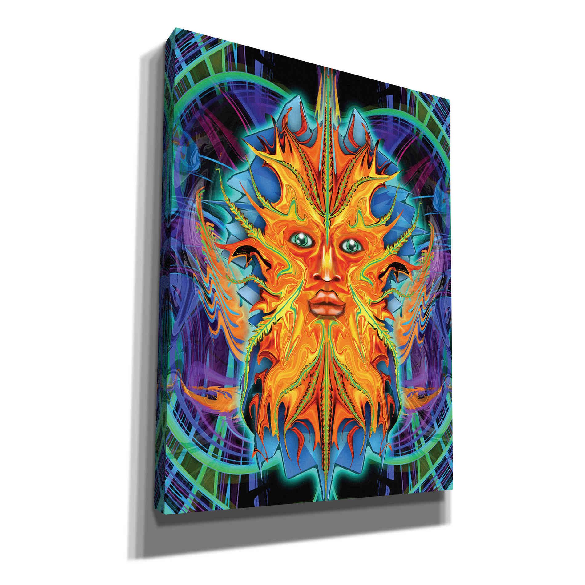 'Green Man' by Michael Stewart, Canvas Wall Art
