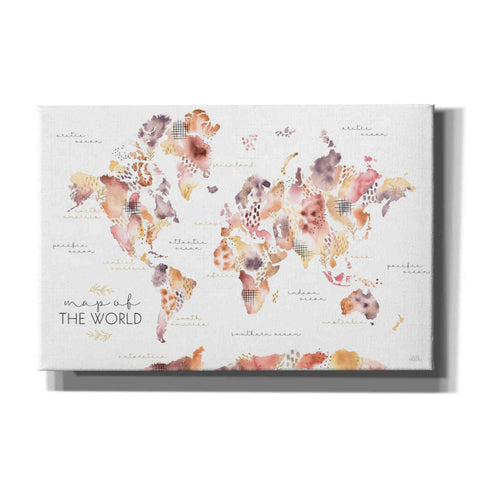 Image of 'Desert Blooms Map' by Laura Marshall, Canvas Wall Art
