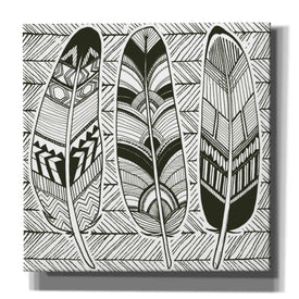 'Geo Feathers II Zentangle' by Sara Zieve Miller, Canvas Wall Art