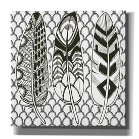 'Geo Feathers III Zentangle' by Sara Zieve Miller, Canvas Wall Art
