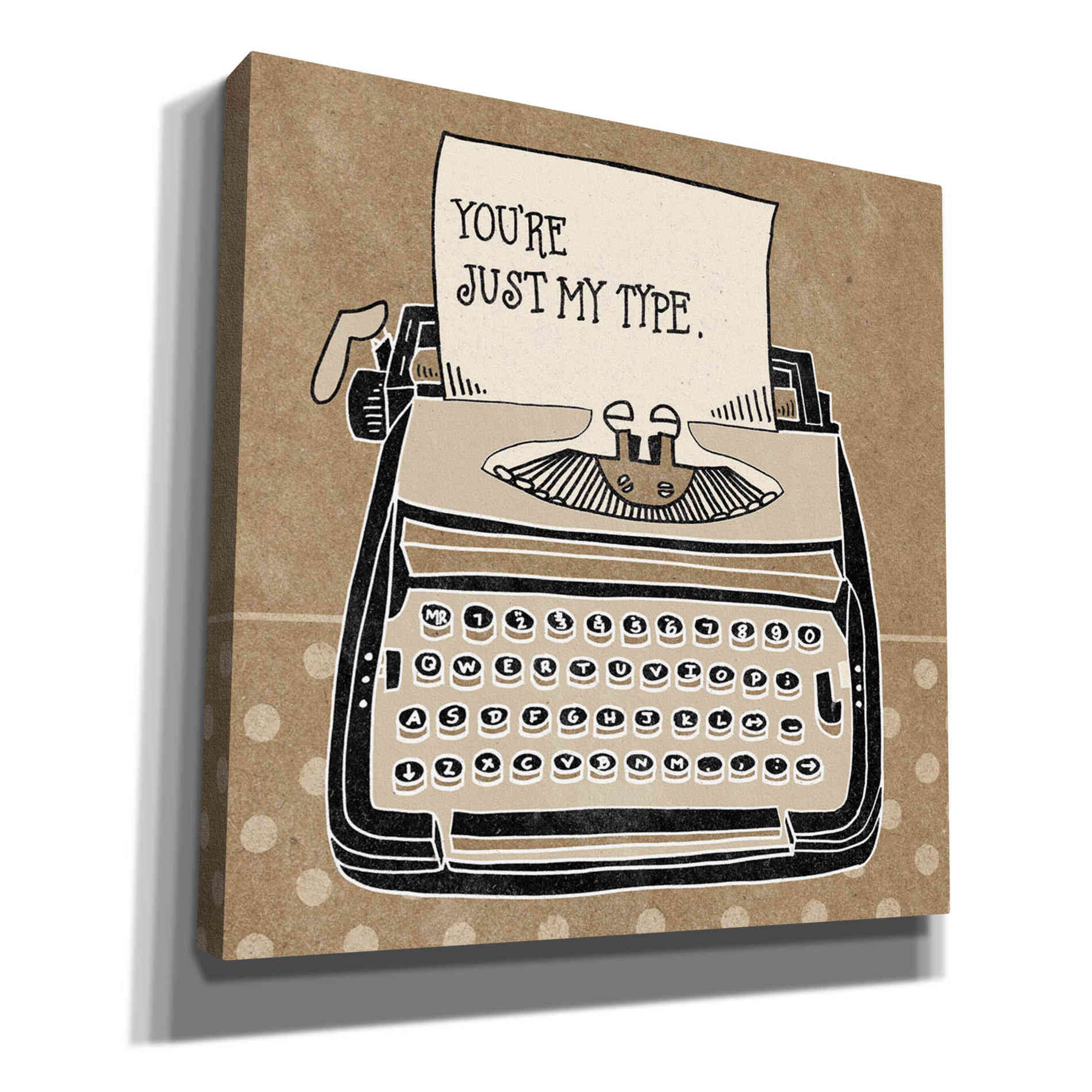 'Youre My Type Taupe' by Mary Urban, Canvas Wall Art