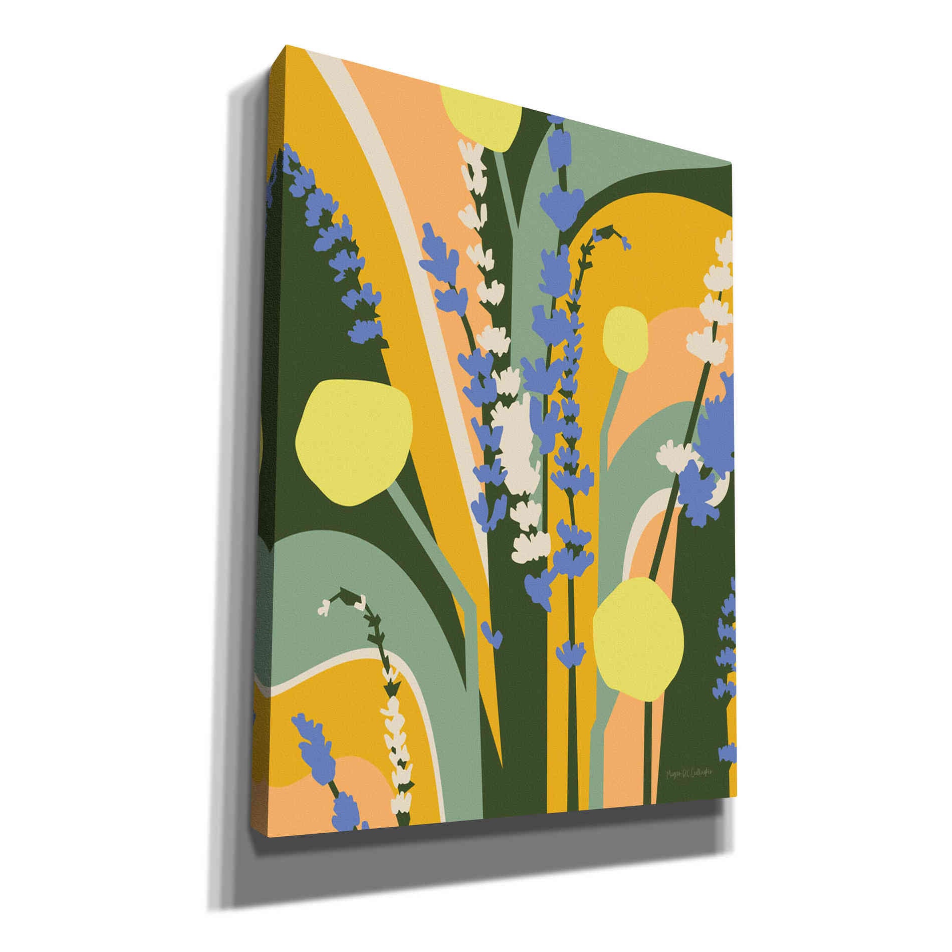 'Lavender and Craspedia' by Megan Gallagher, Canvas Wall Art