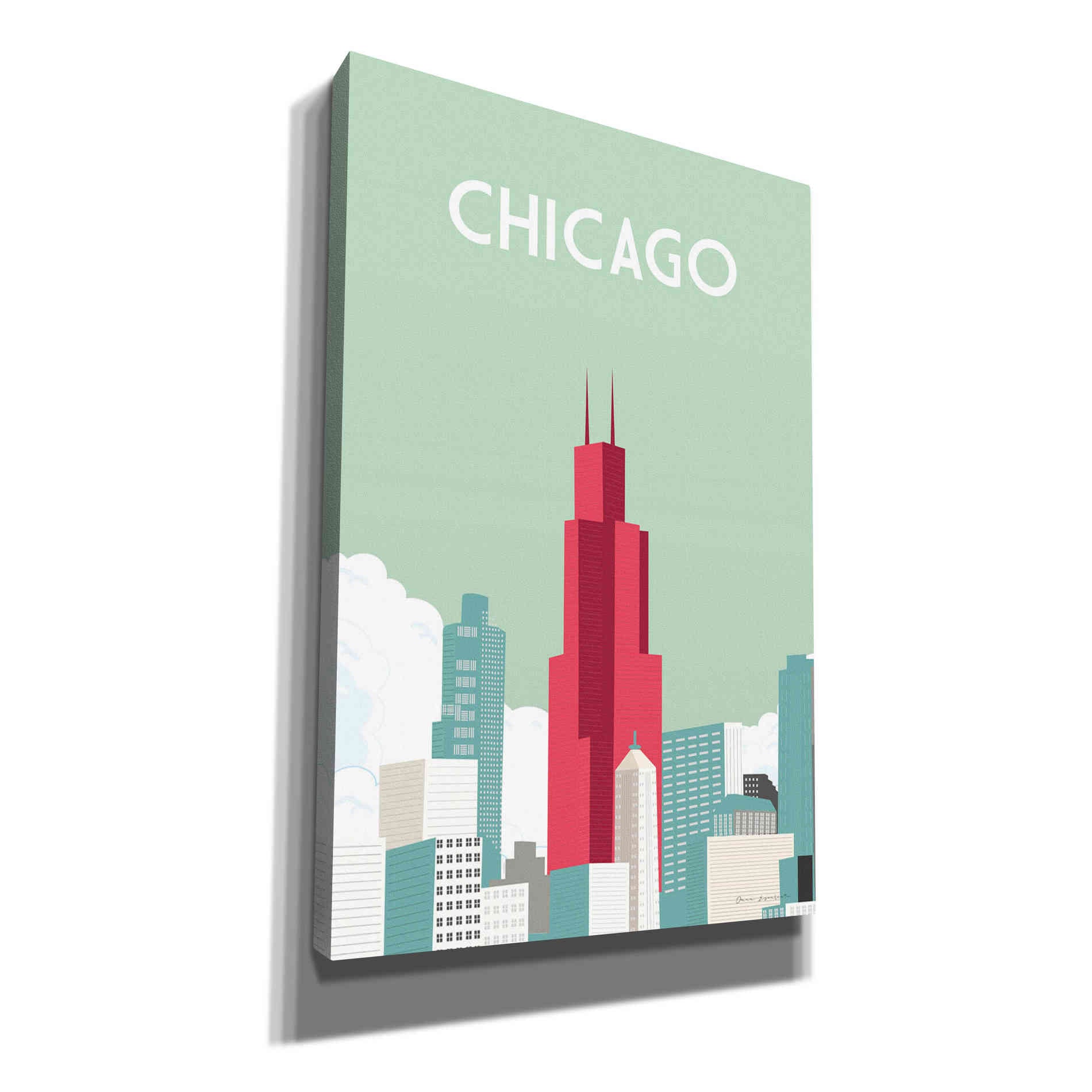 'Chicago' by Omar Escalante, Canvas Wall Art