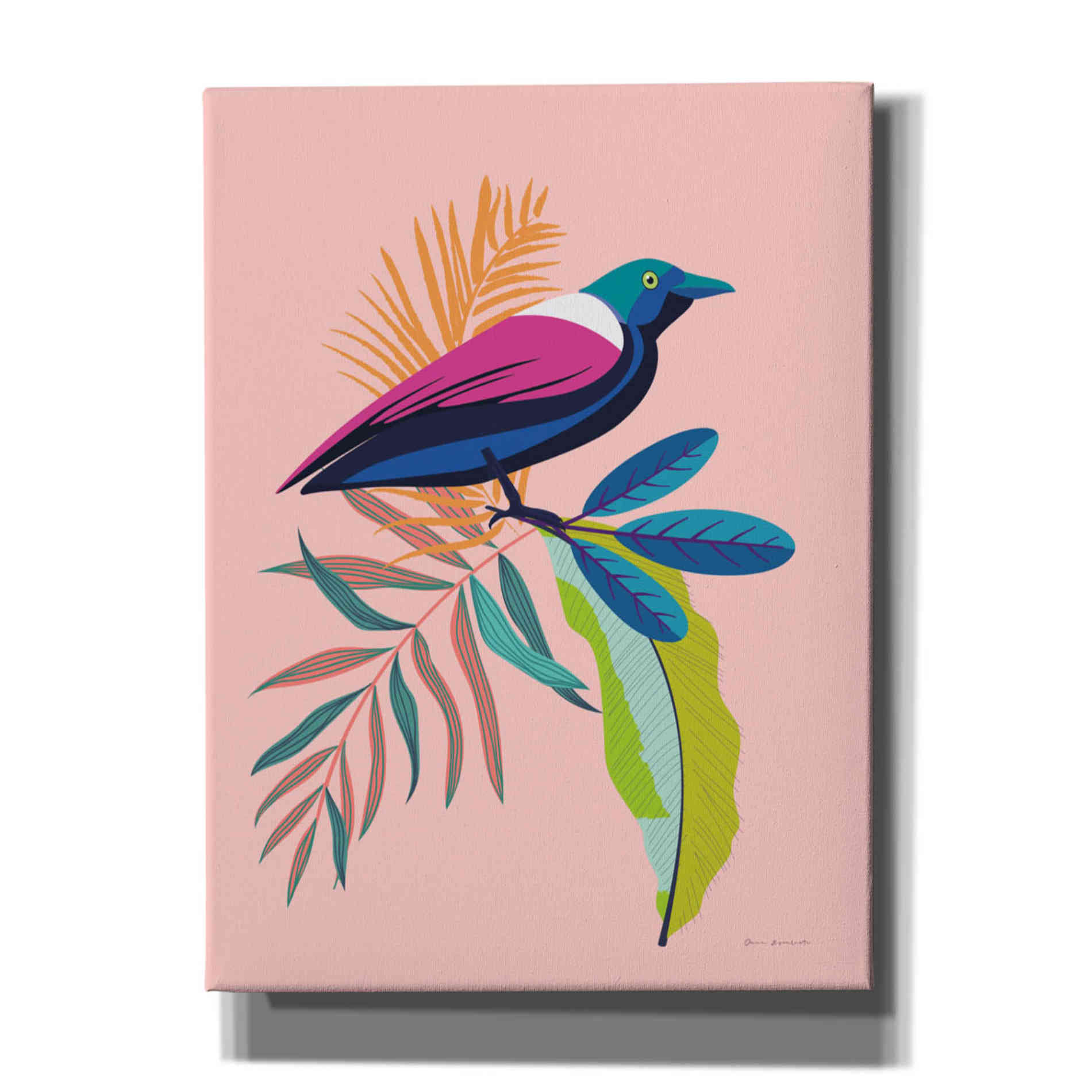 'Exotic Birds I' by Omar Escalante, Canvas Wall Art