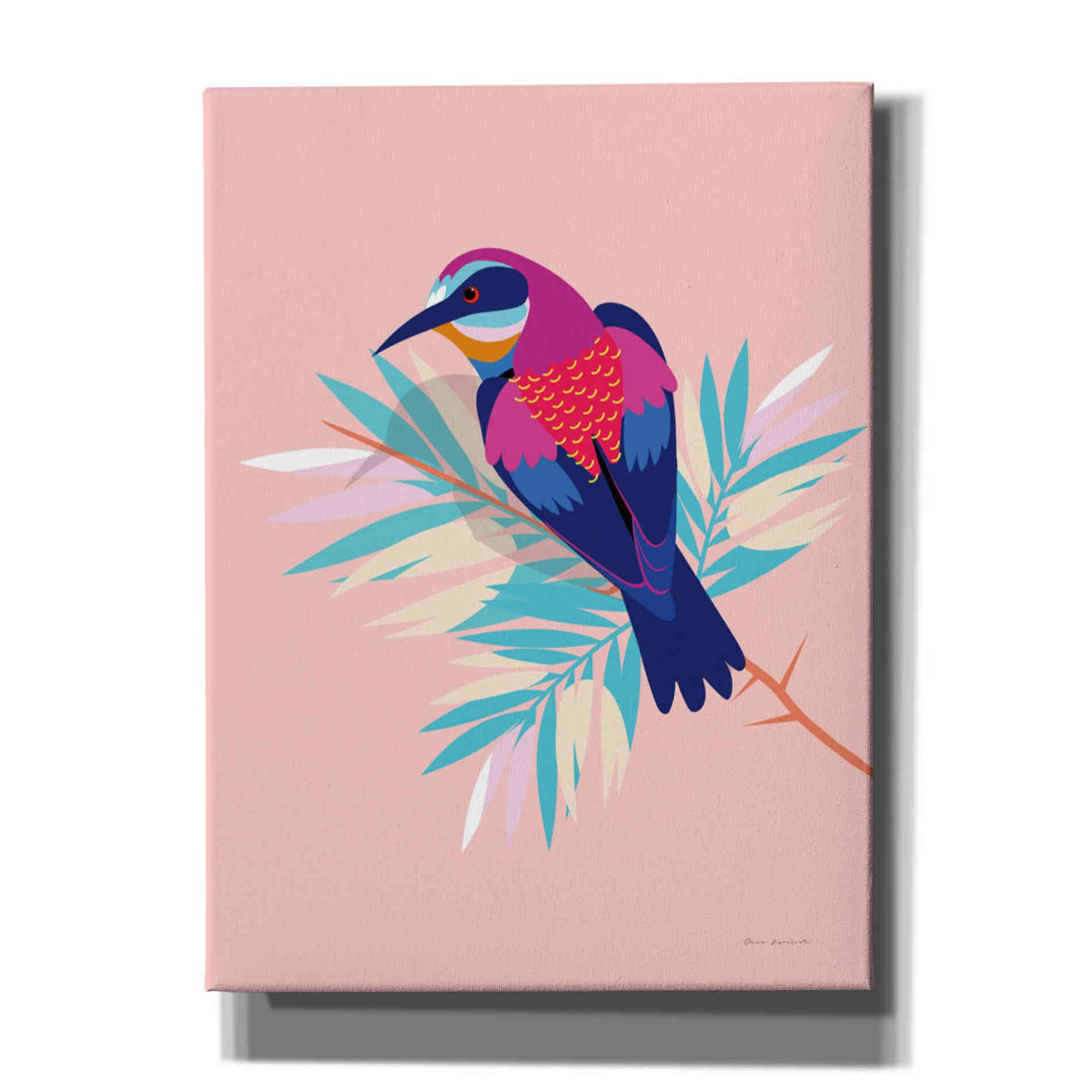 'Exotic Birds II' by Omar Escalante, Canvas Wall Art