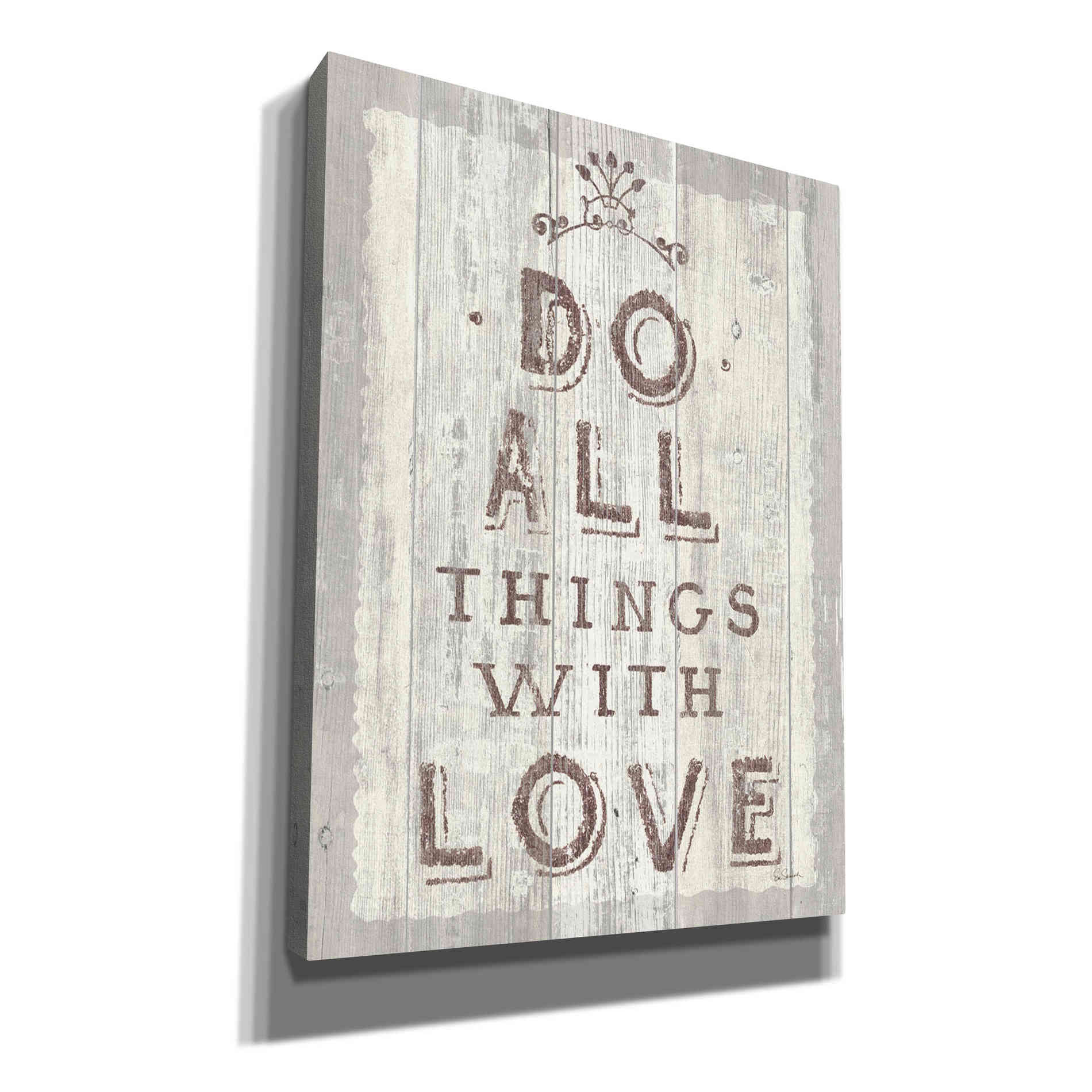 'Do All Things Driftwood' by Sue Schlabach, Canvas Wall Art