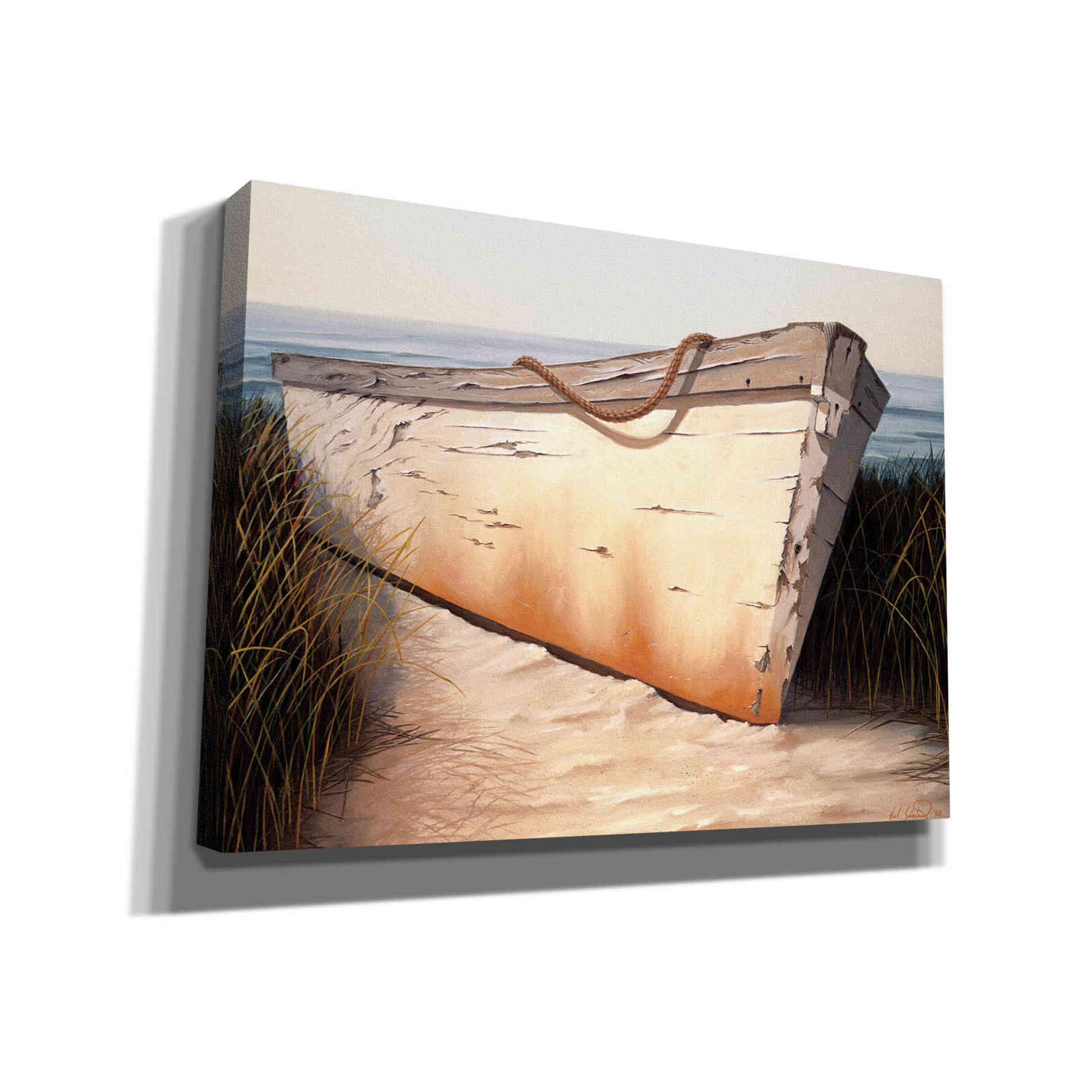 'White Boat' by Karl Soderlund, Canvas Wall Art