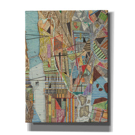 'Modern Map of New York I' by Nikki Galapon, Canvas Wall Art