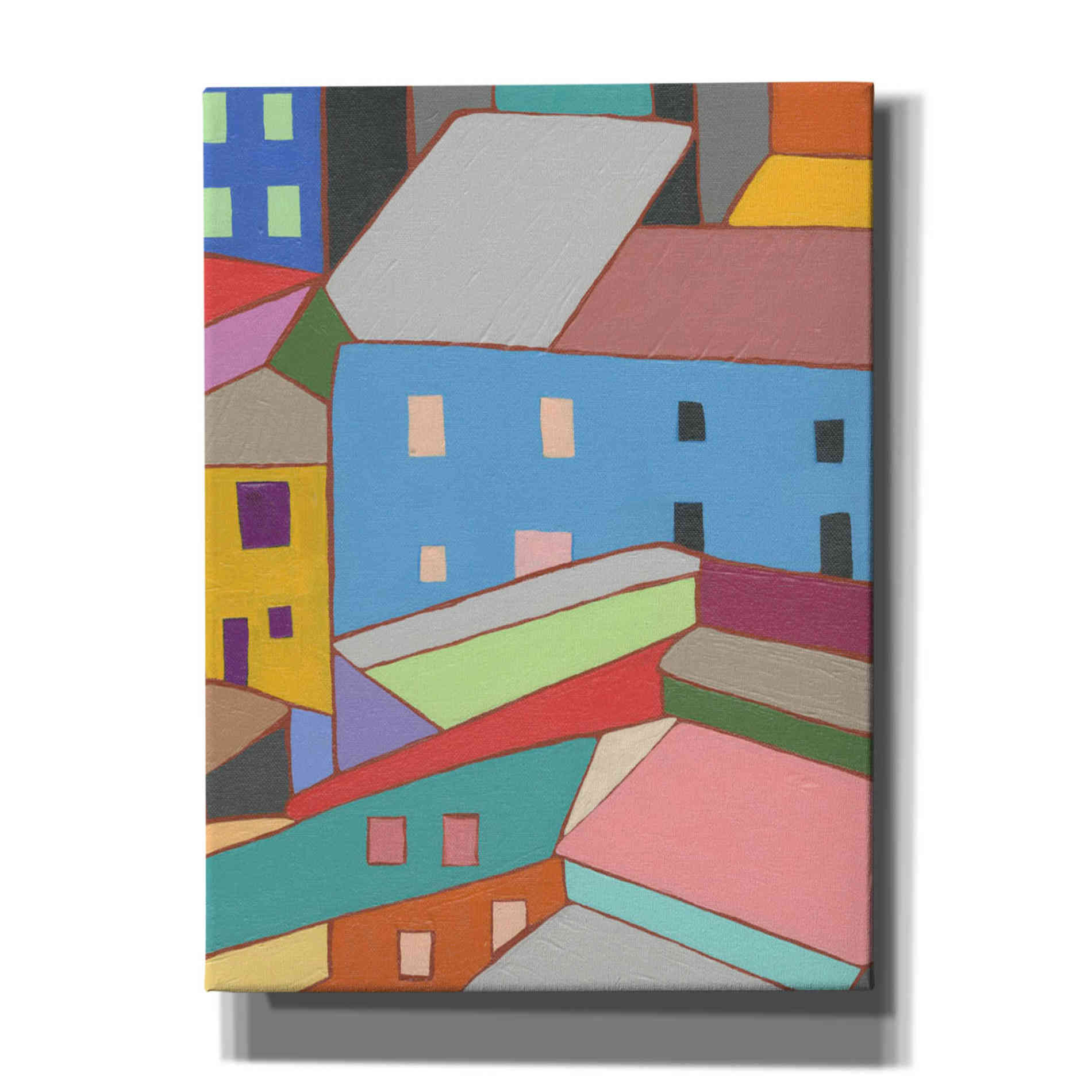 'Rooftops in Color I' by Nikki Galapon, Canvas Wall Art