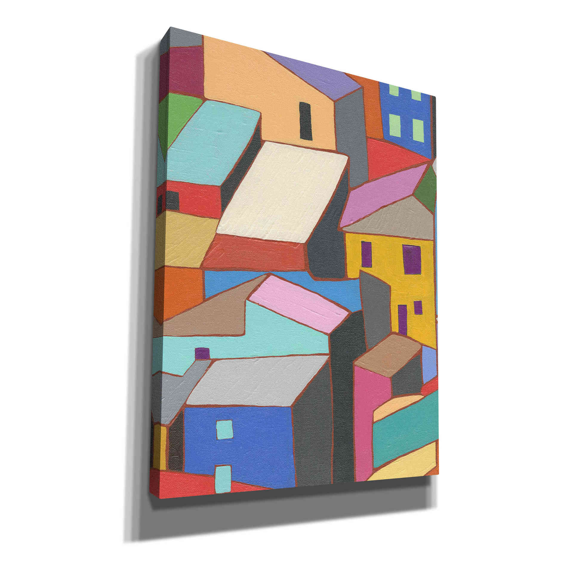 'Rooftops in Color II' by Nikki Galapon, Canvas Wall Art
