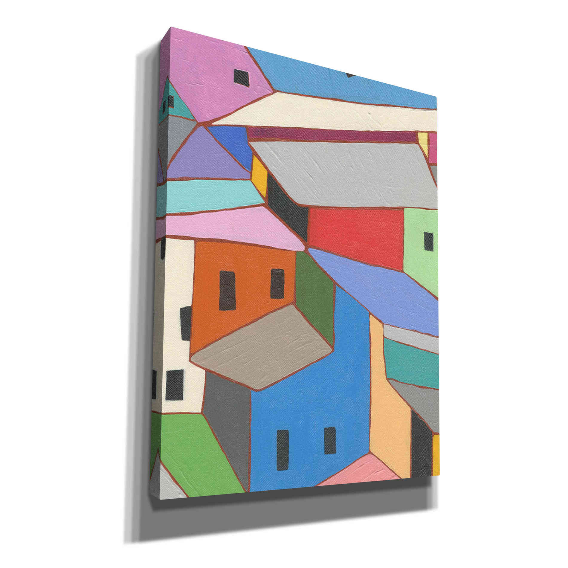 'Rooftops in Color XII' by Nikki Galapon, Canvas Wall Art