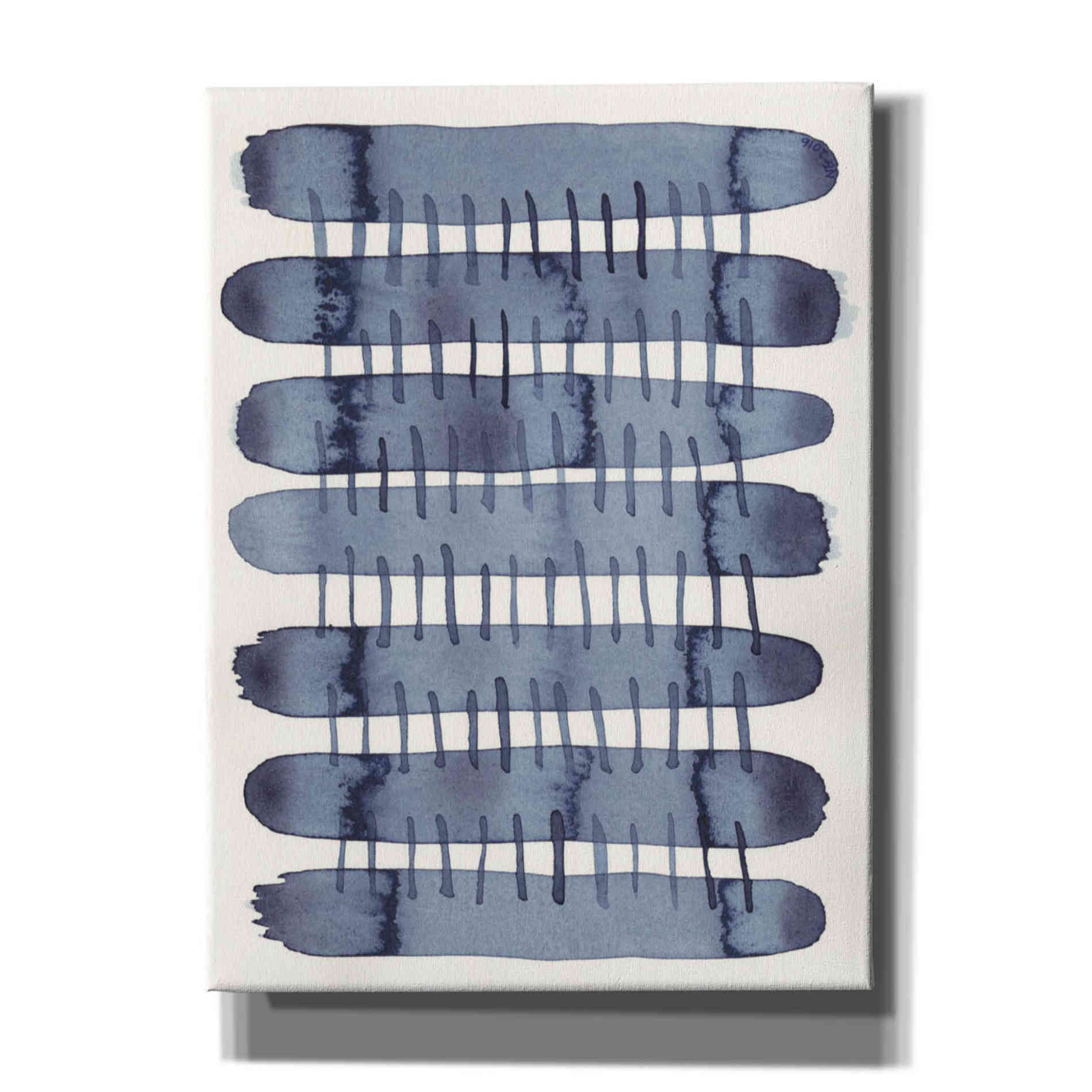 'Indigo Stitchy I' by Nikki Galapon, Canvas Wall Art