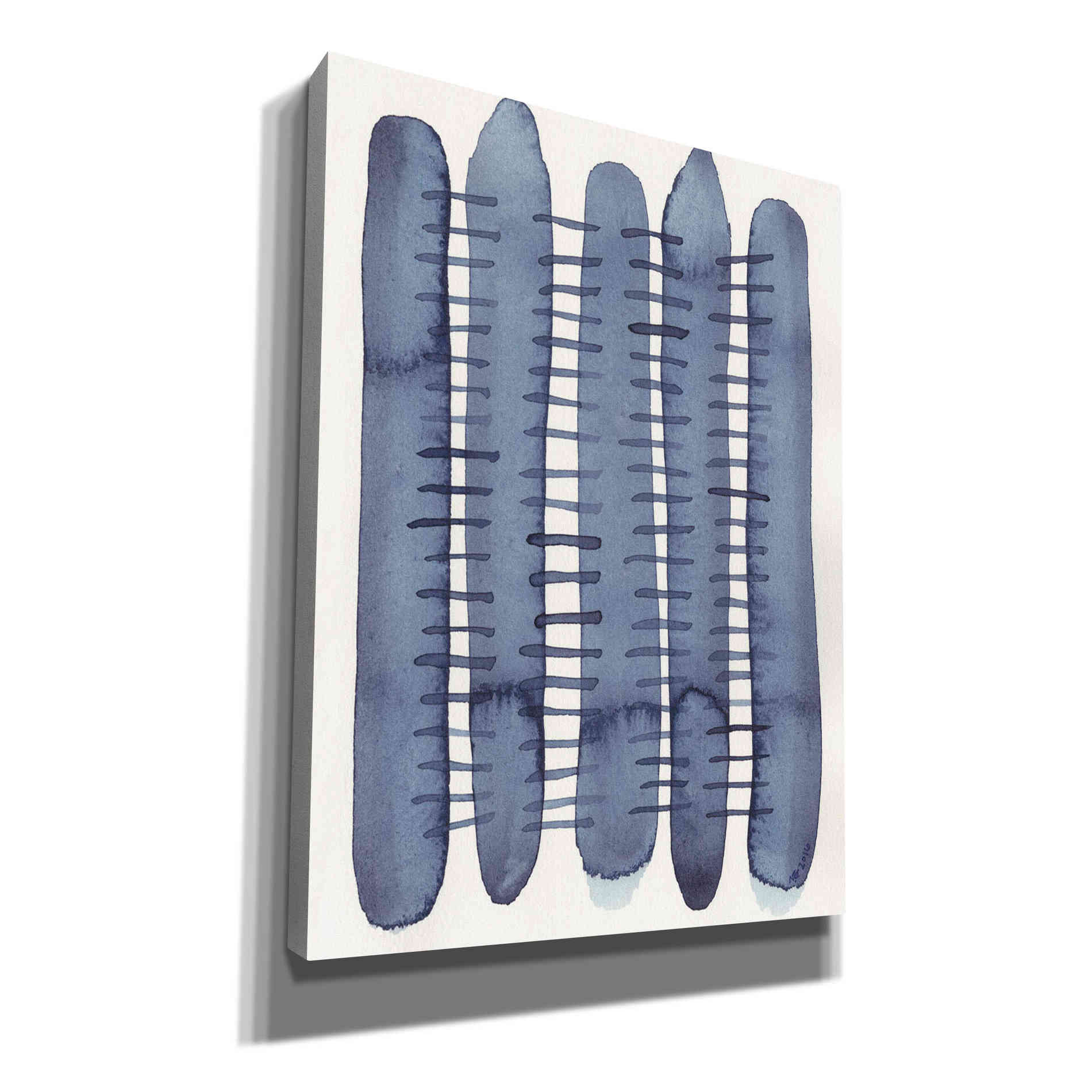 'Indigo Stitchy II' by Nikki Galapon, Canvas Wall Art