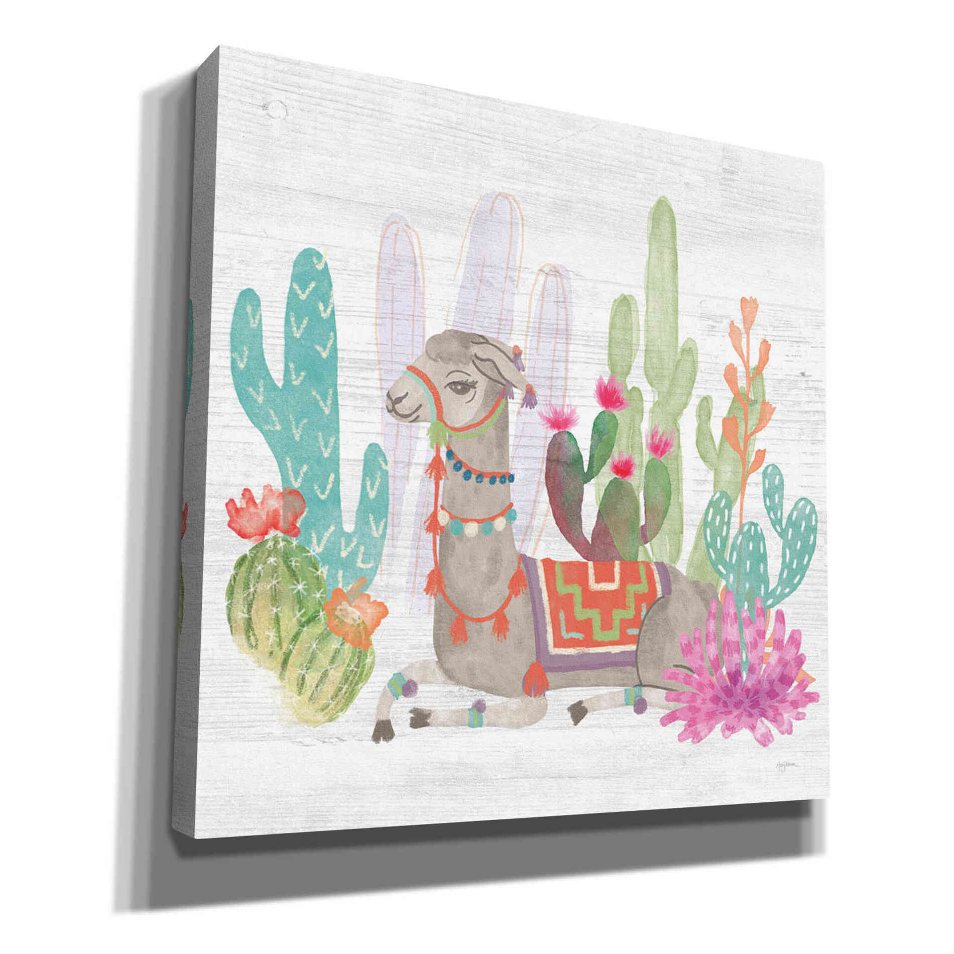 'Lovely Llamas I' by Mary Urban, Canvas Wall Art