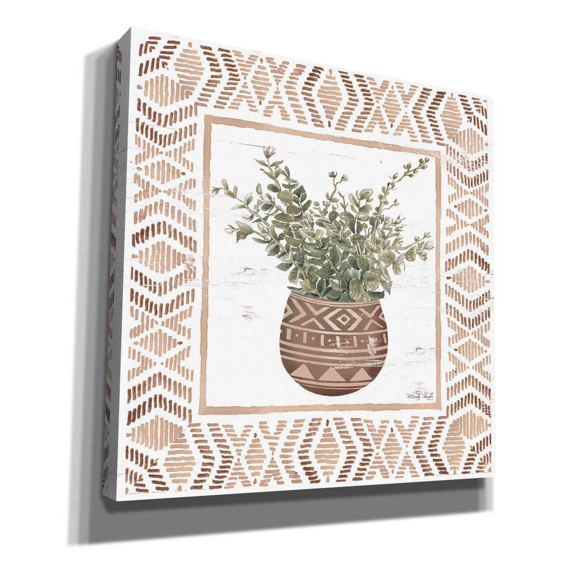 'Terracotta Pot I' by Cindy Jacobs, Canvas Wall Art