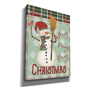 'Merry-Merry-Merry Christmas Snowman' by Cindy Jacobs, Canvas Wall Art