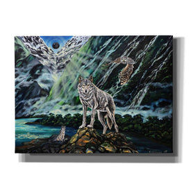 'Wolfpack The New Moon' by Jan Kasparec, Canvas Wall Art