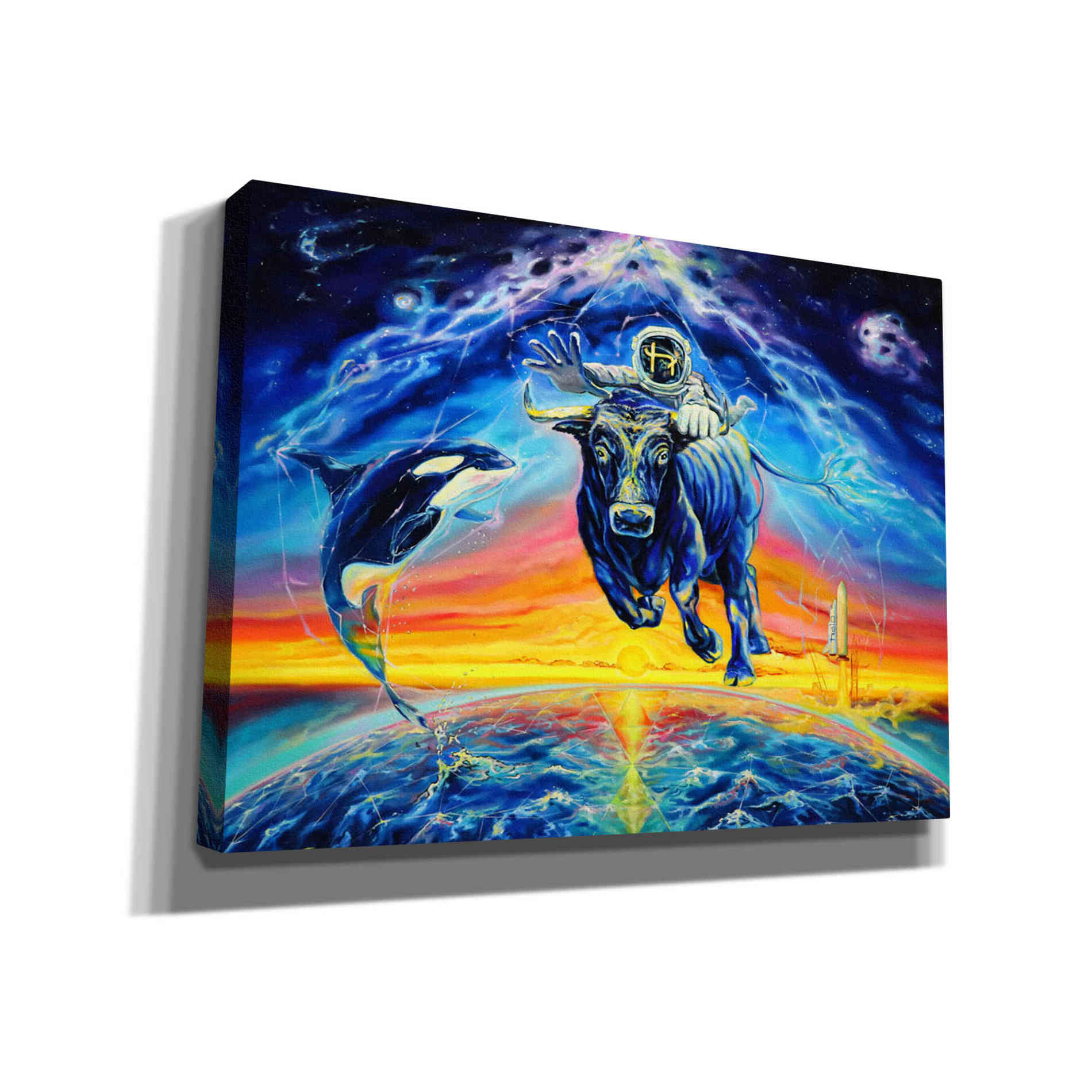 'Halo Bull' by Jan Kasparec, Canvas Wall Art