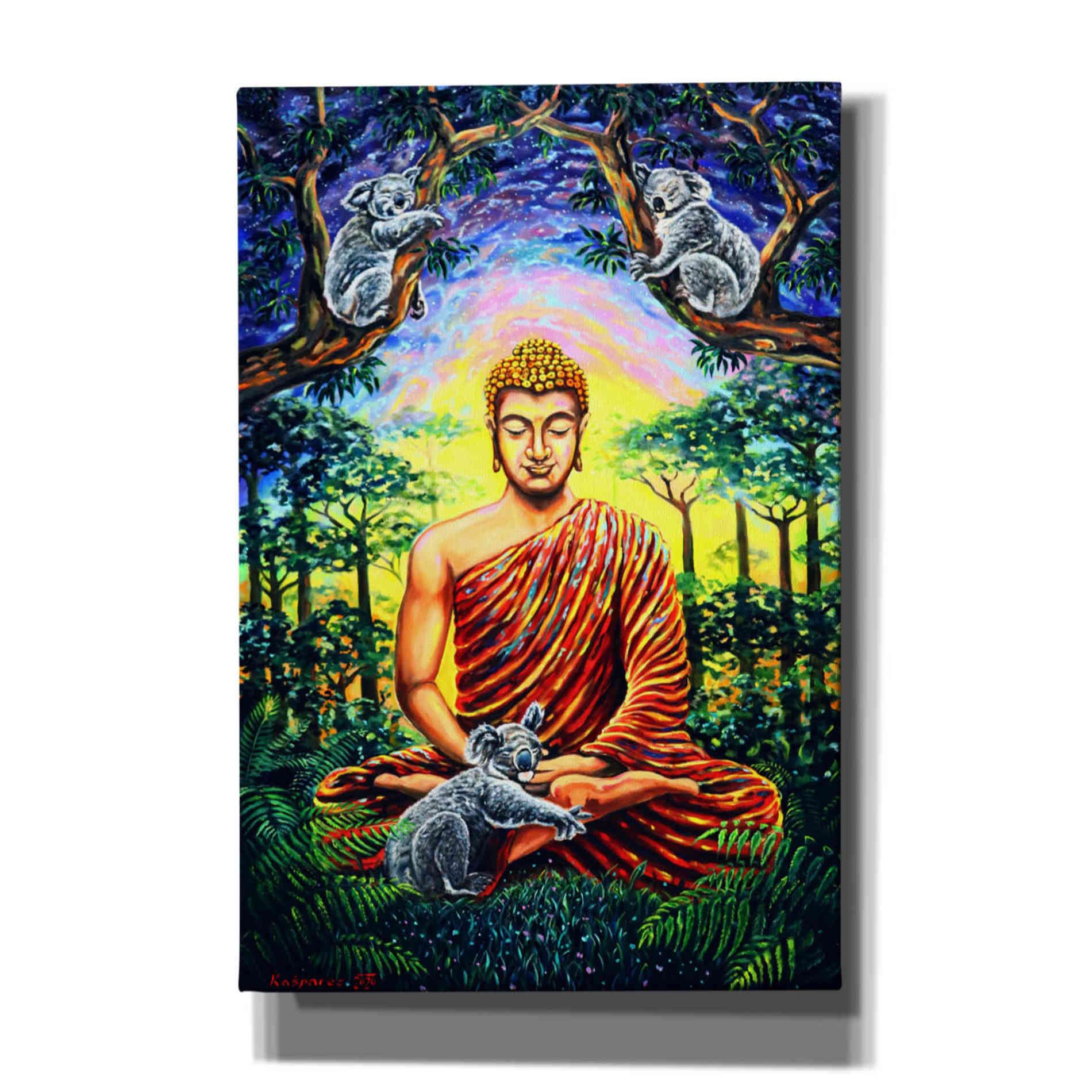 'Buddha Koala ' by Jan Kasparec, Canvas Wall Art