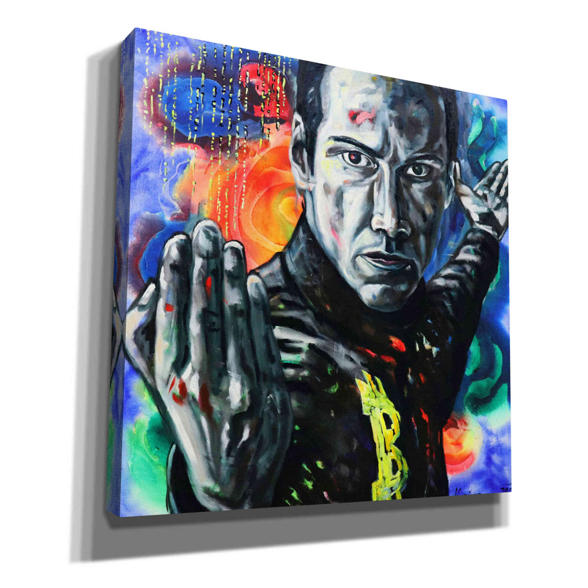 'Bitcoin Warrior' by Jan Kasparec, Canvas Wall Art
