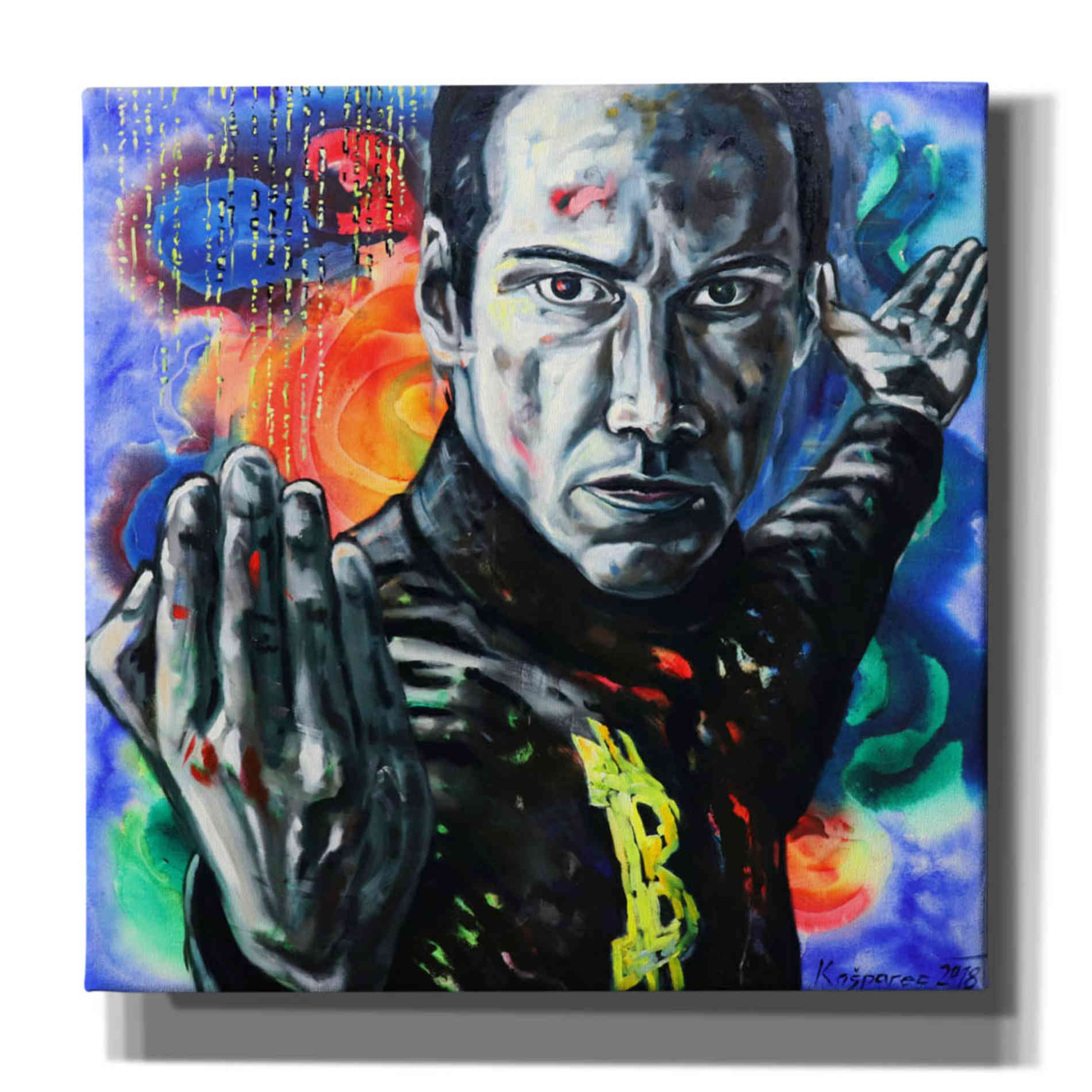 'Bitcoin Warrior' by Jan Kasparec, Canvas Wall Art