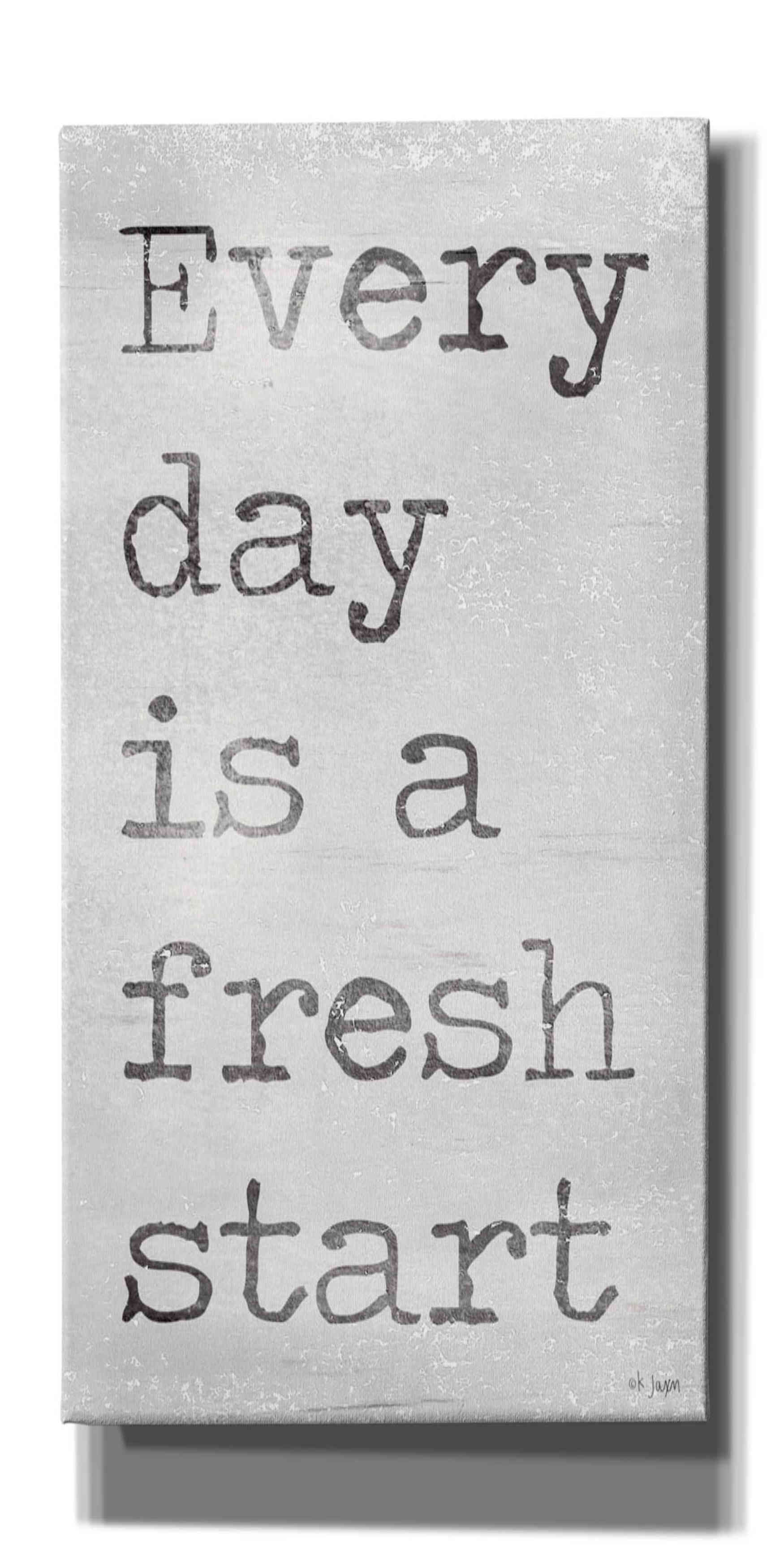 'Every Day is a Fresh Start' by Jaxn Blvd, Canvas Wall Art