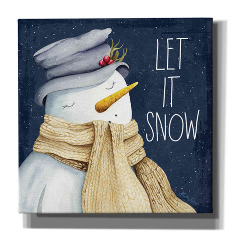 Image of 'Let It Snow Snowman' by Kelley Talent, Canvas Wall Art