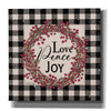 'Love Peace Joy with Berries' by Linda Spivey, Canvas Wall Art