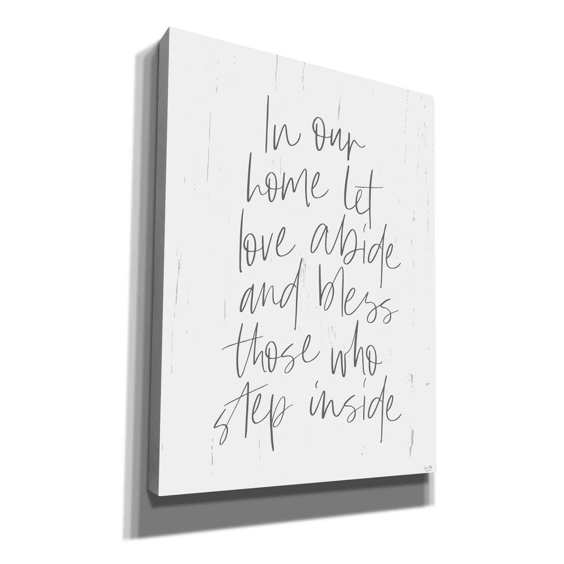 'Let Love Abide' by Lux + Me, Canvas Wall Art