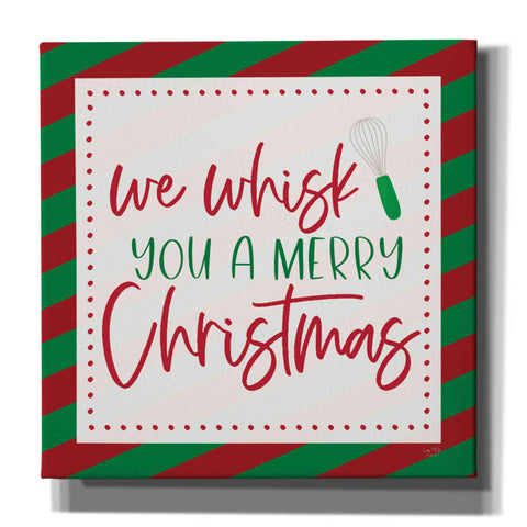Image of 'We Wisk You a Merry Christmas' by Lux + Me, Canvas Wall Art