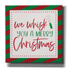 'We Wisk You a Merry Christmas' by Lux + Me, Canvas Wall Art