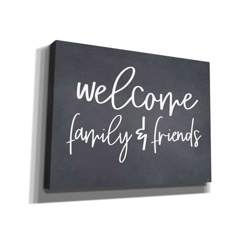 Image of 'Welcome Family & Friends' by Lux + Me, Canvas Wall Art