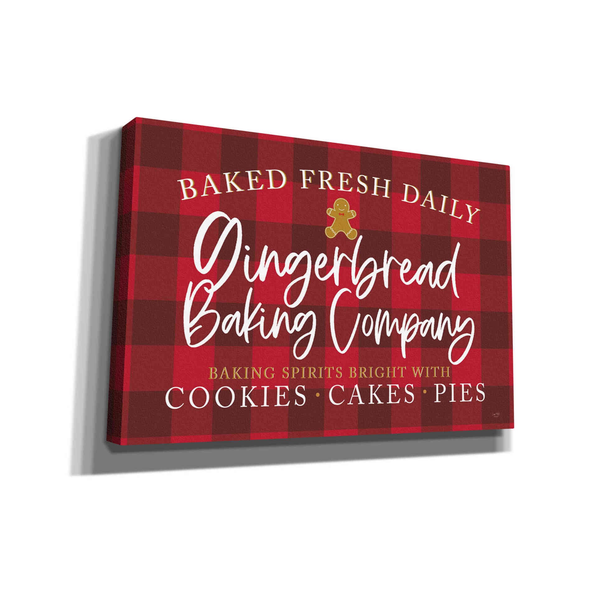 'Gingerbread Baking Company' by Lux + Me, Canvas Wall Art