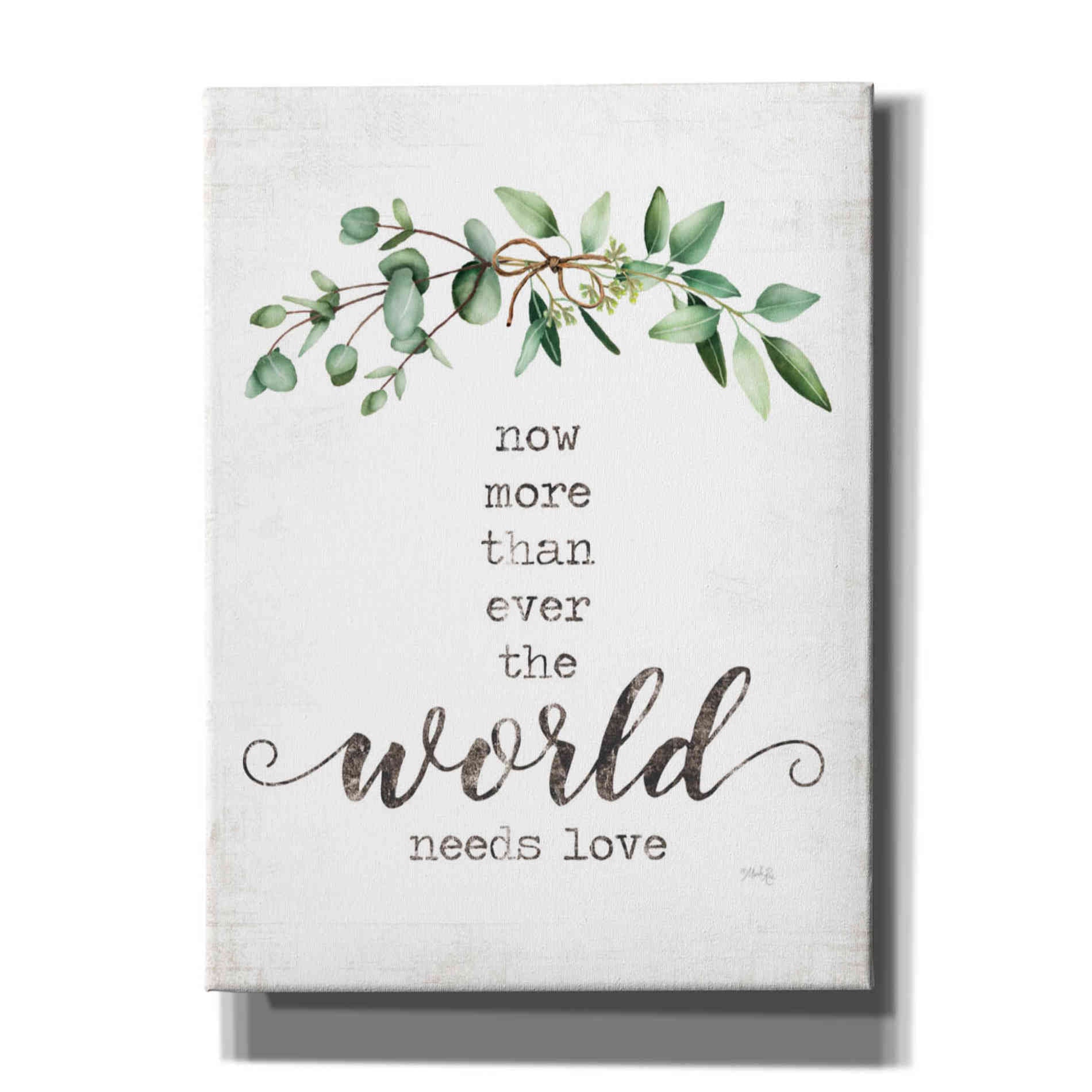 'The World Needs Love' by Marla Rae, Canvas Wall Art