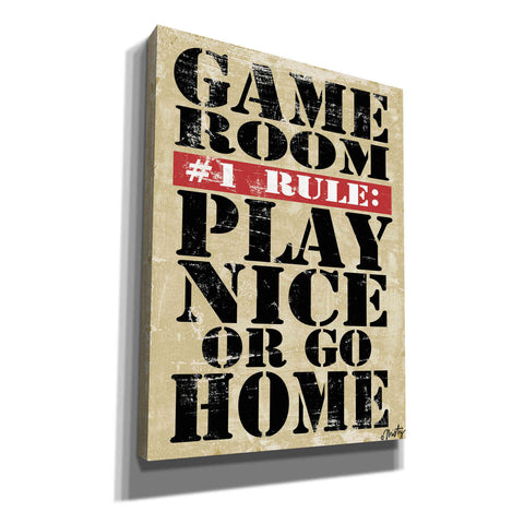 Image of 'Game Room #1 Rule' by Misty Michelle, Canvas Wall Art