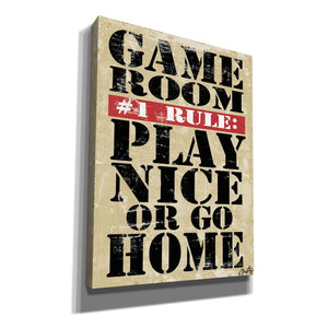 'Game Room #1 Rule' by Misty Michelle, Canvas Wall Art