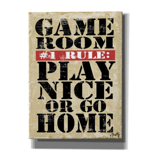 'Game Room #1 Rule' by Misty Michelle, Canvas Wall Art