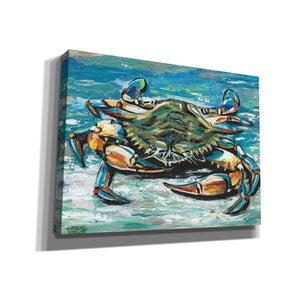 'Blue Palette Crab I' by Carolee Vitaletti, Canvas Wall Art