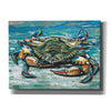 'Blue Palette Crab I' by Carolee Vitaletti, Canvas Wall Art