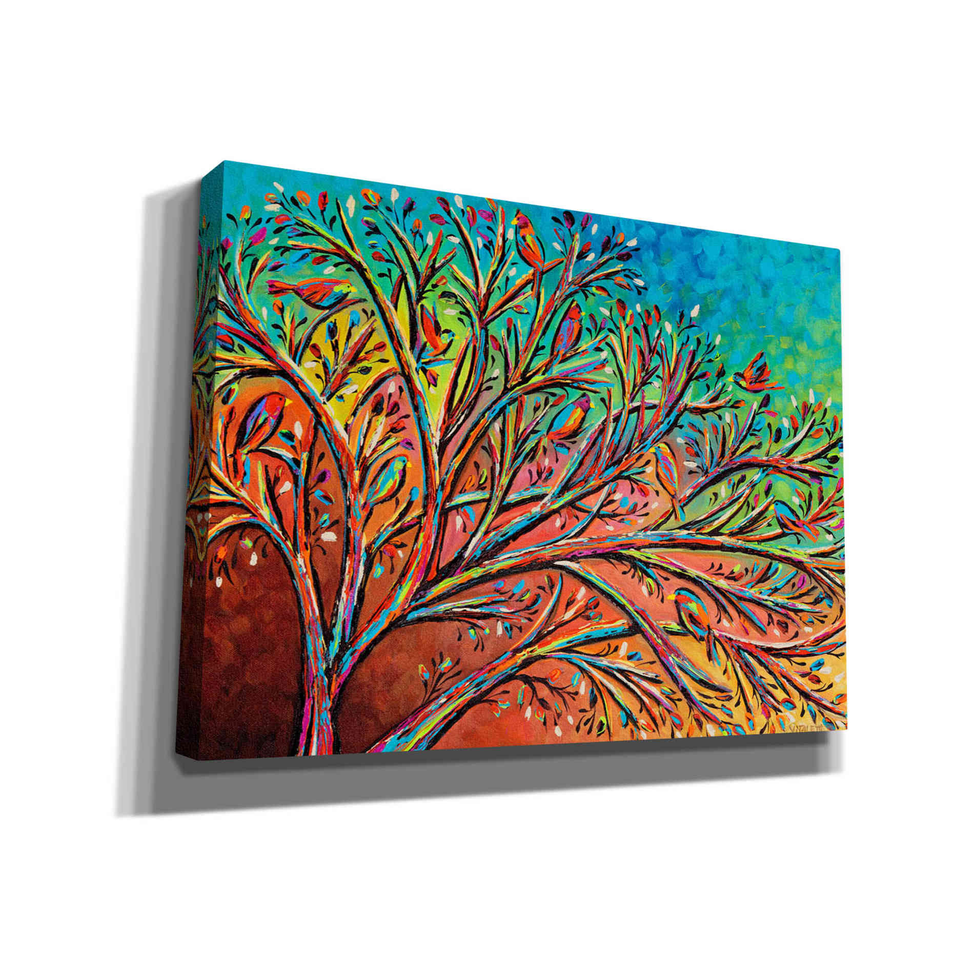 'Sunrise Treetops Birds II' by Carolee Vitaletti, Canvas Wall Art