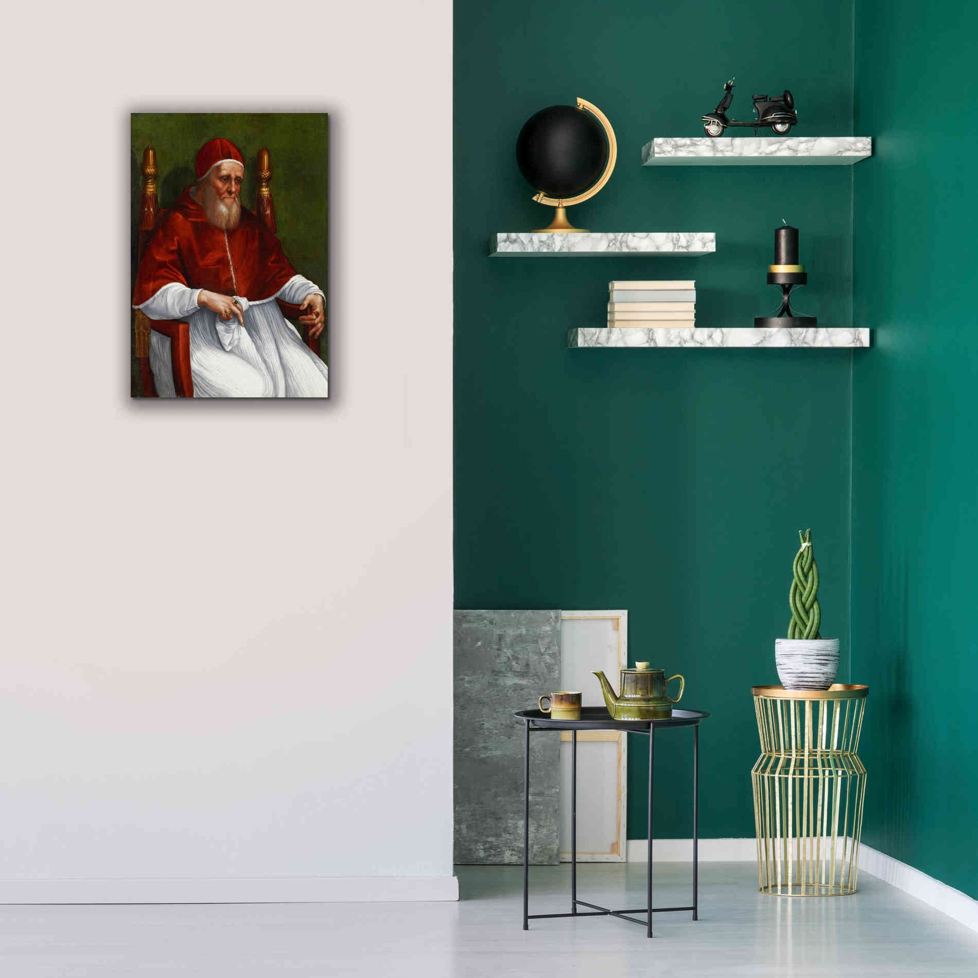 'Portrait of Pope Julius II' by Raphael, Canvas Wall Art,18 x 26