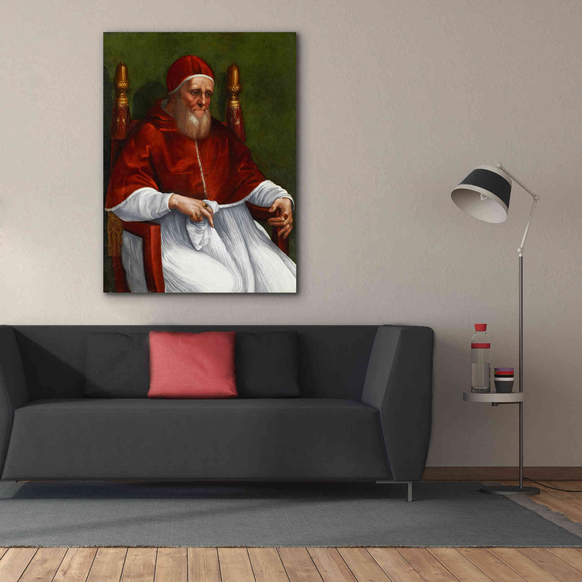 'Portrait of Pope Julius II' by Raphael, Canvas Wall Art,40 x 54