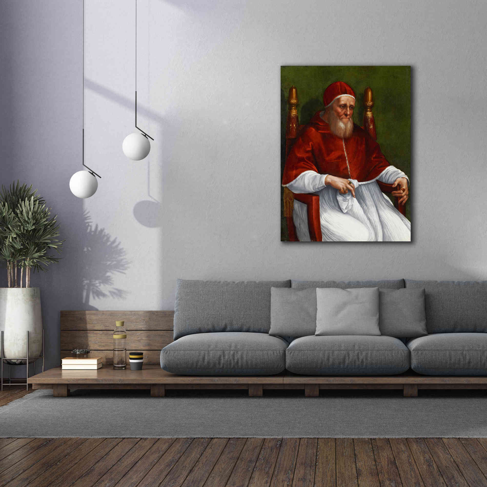 'Portrait of Pope Julius II' by Raphael, Canvas Wall Art,40 x 54