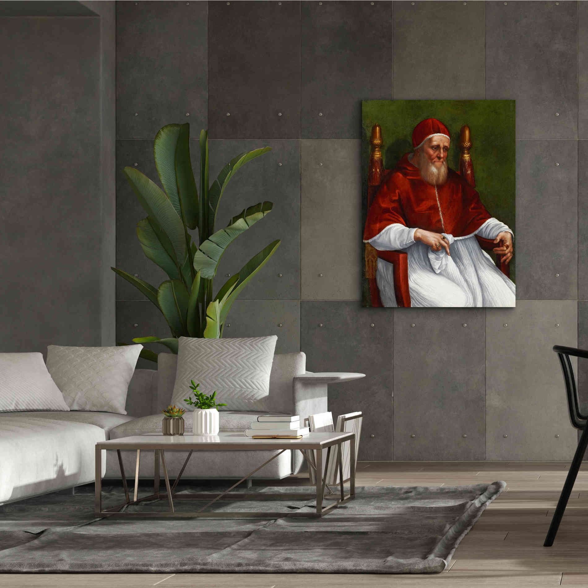 'Portrait of Pope Julius II' by Raphael, Canvas Wall Art,40 x 54