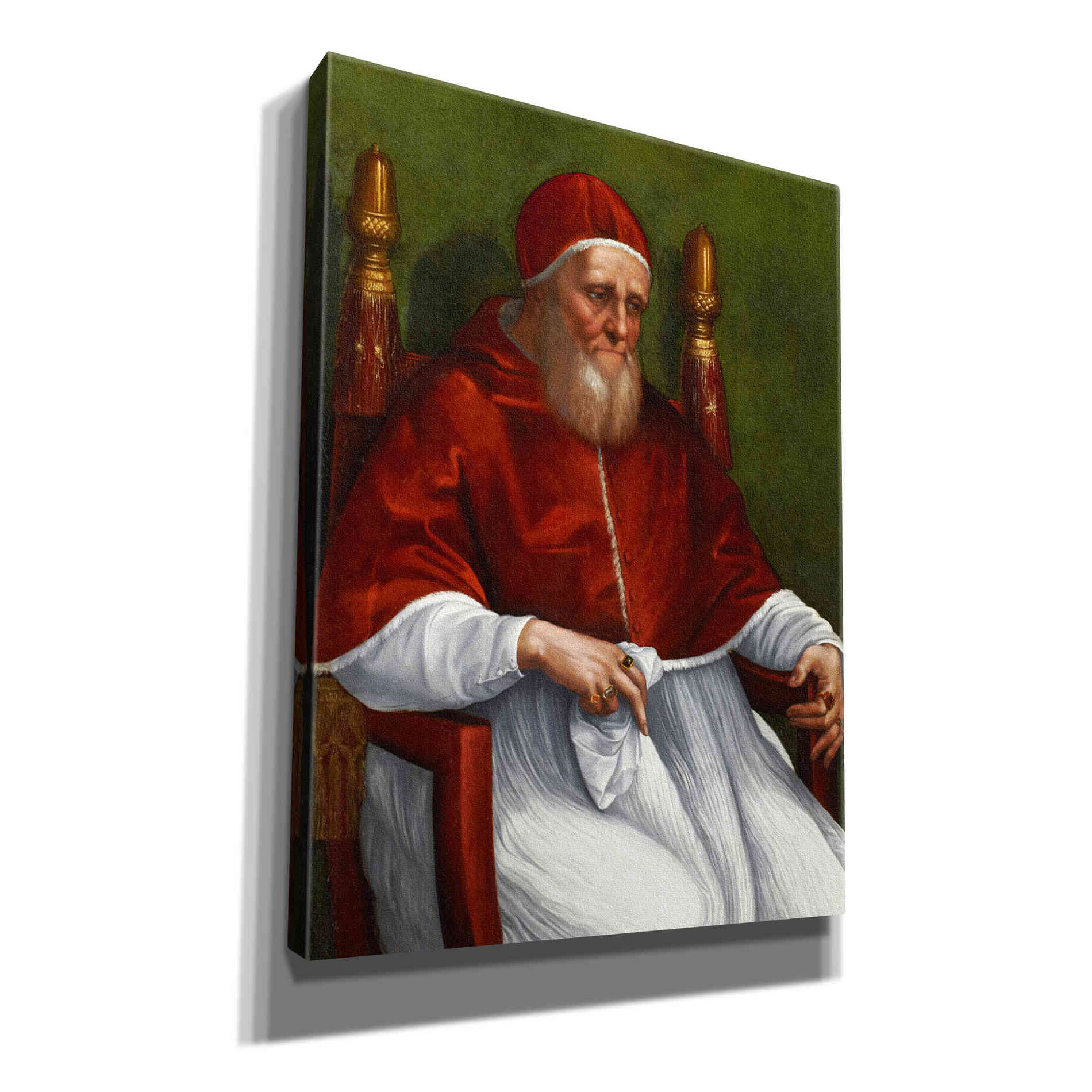'Portrait of Pope Julius II' by Raphael, Canvas Wall Art