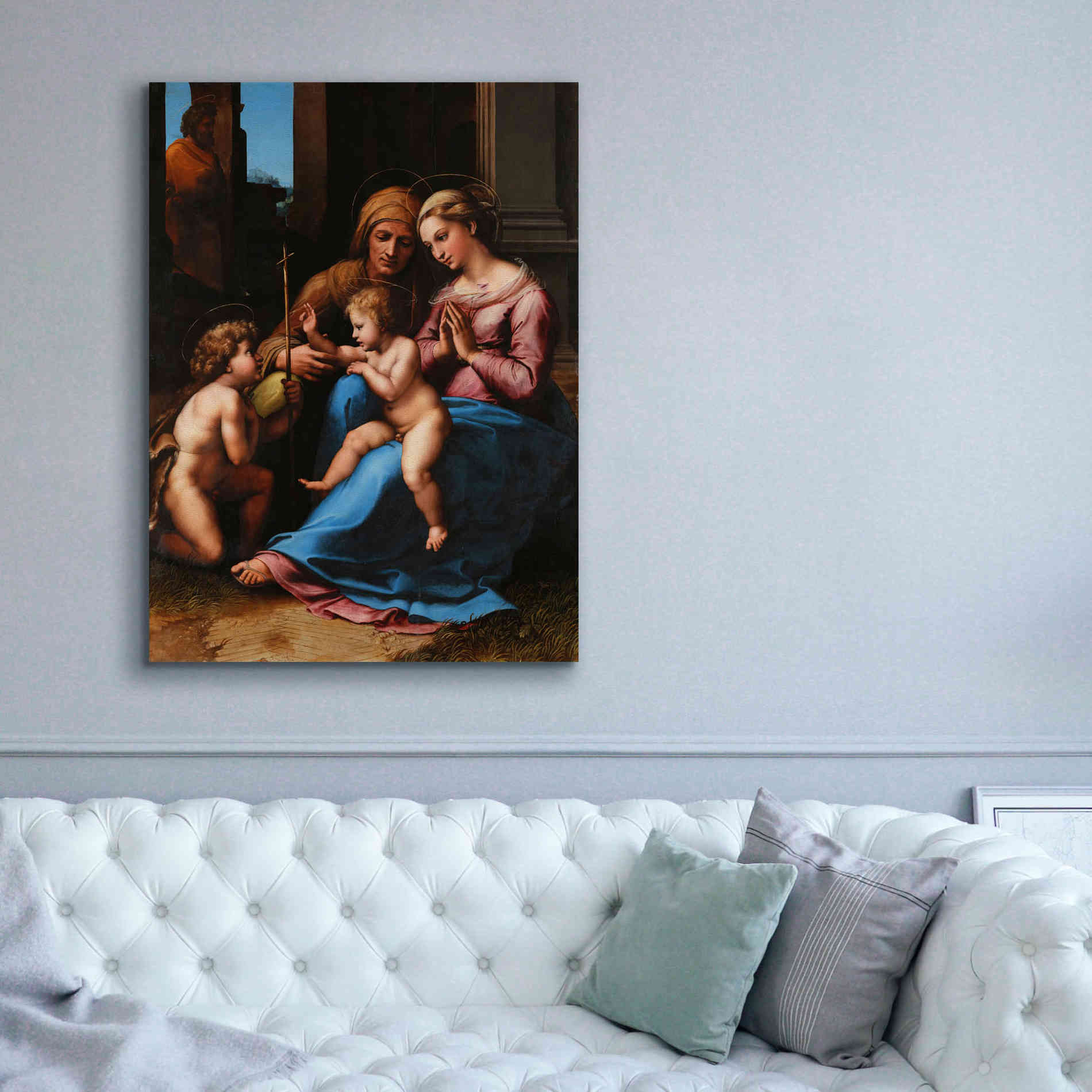 'Madonna of Divine Love' by Raphael, Canvas Wall Art,40 x 54