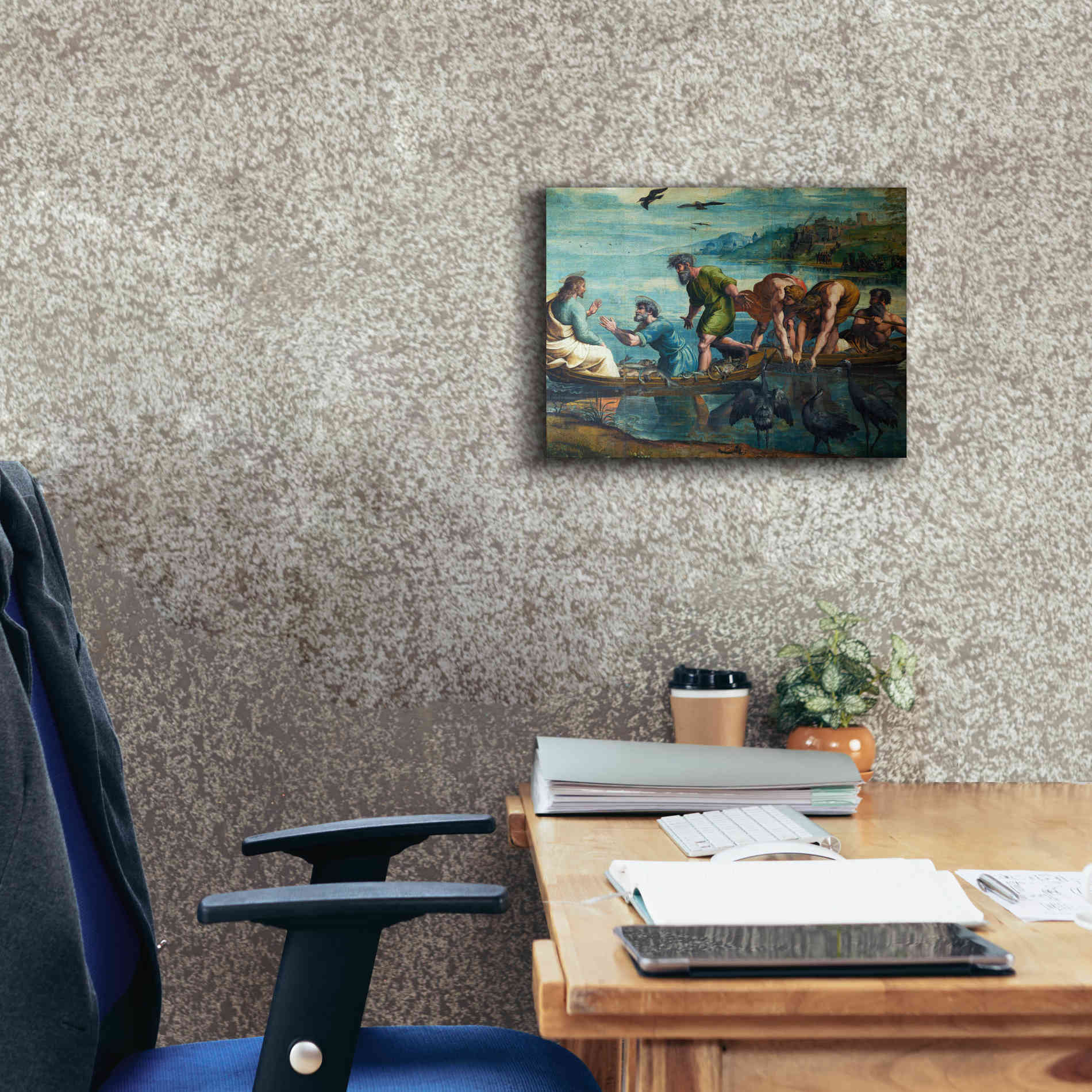 'The Miraculous Draught of Fishes' by Raphael, Canvas Wall Art,16 x 12