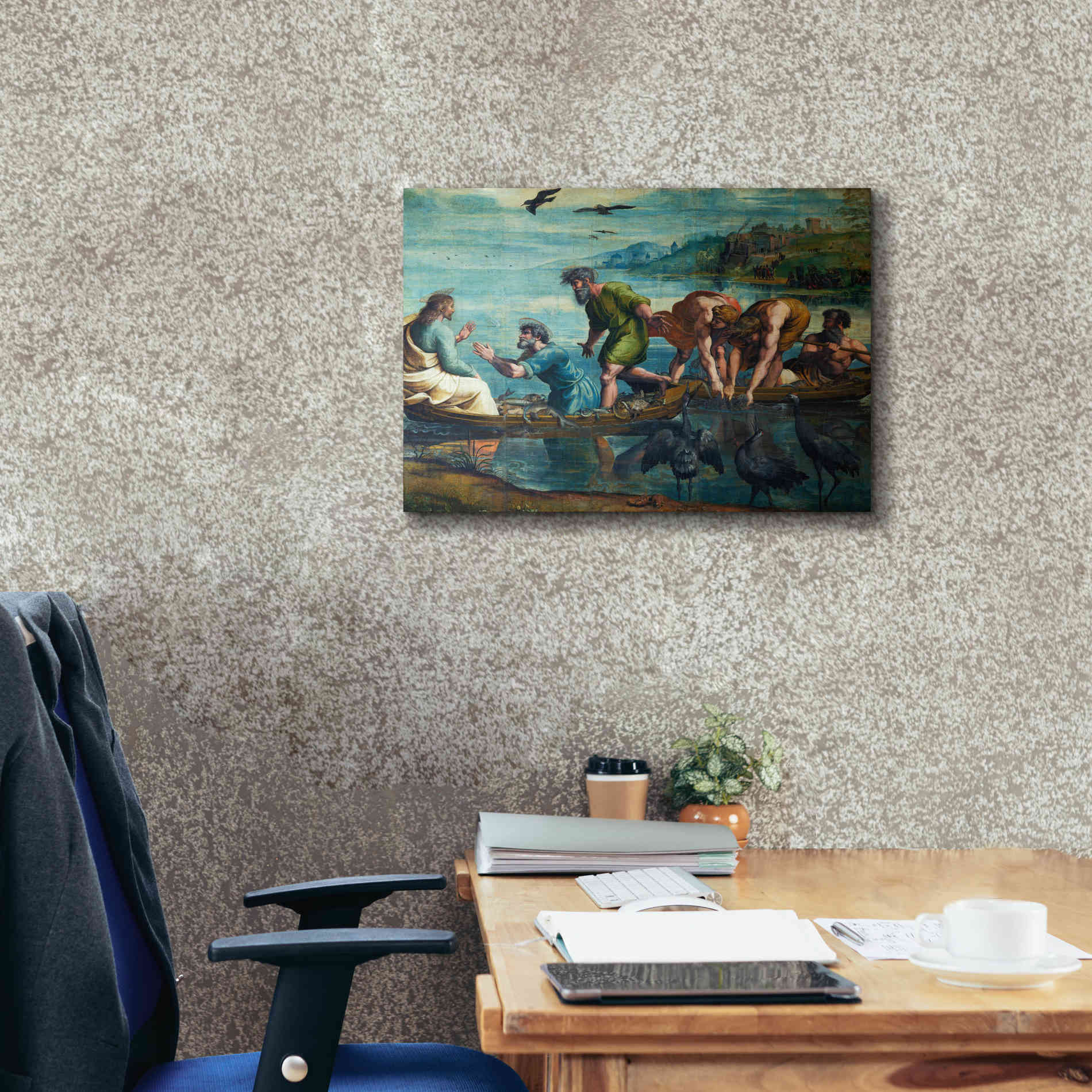 'The Miraculous Draught of Fishes' by Raphael, Canvas Wall Art,24 x 20