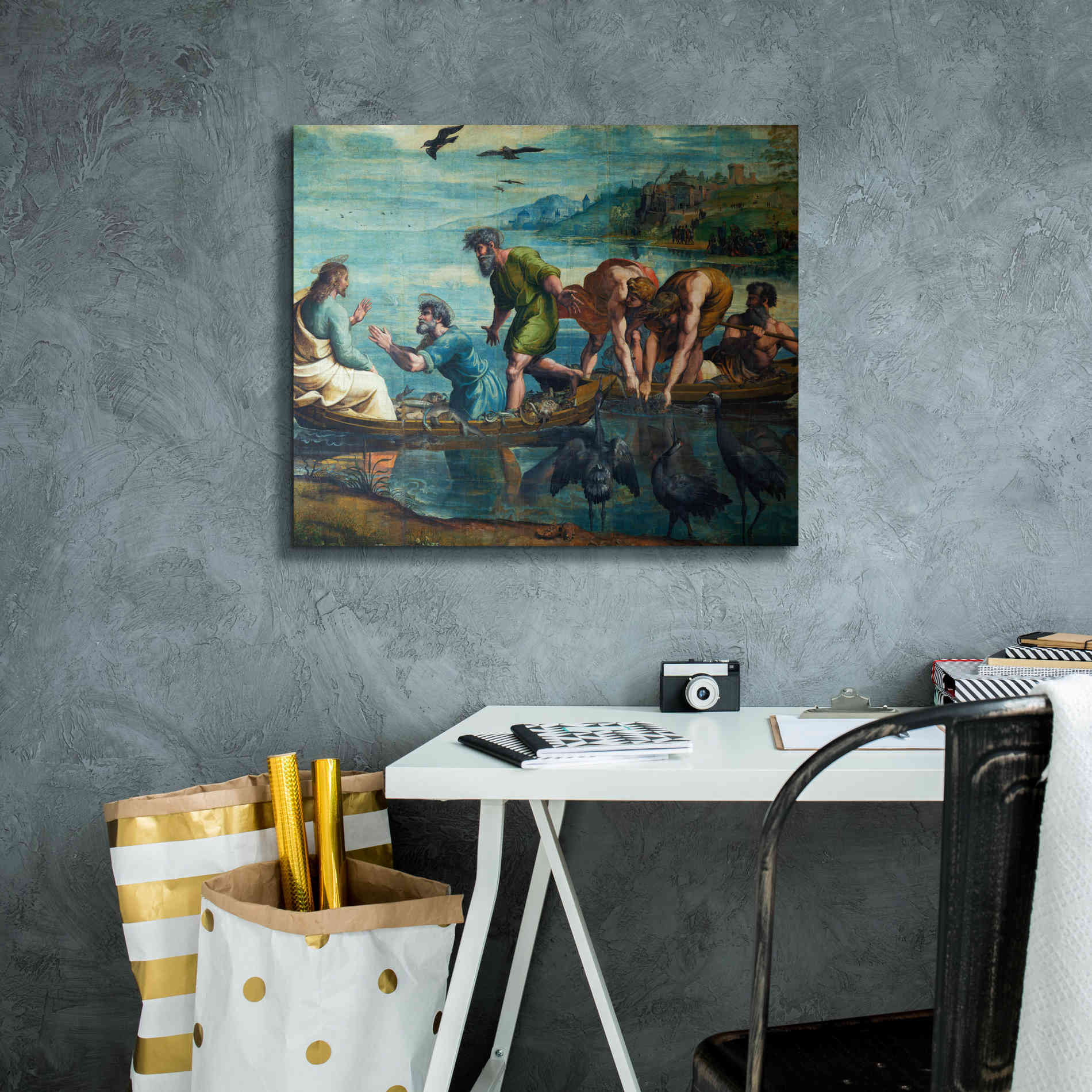 'The Miraculous Draught of Fishes' by Raphael, Canvas Wall Art,24 x 20